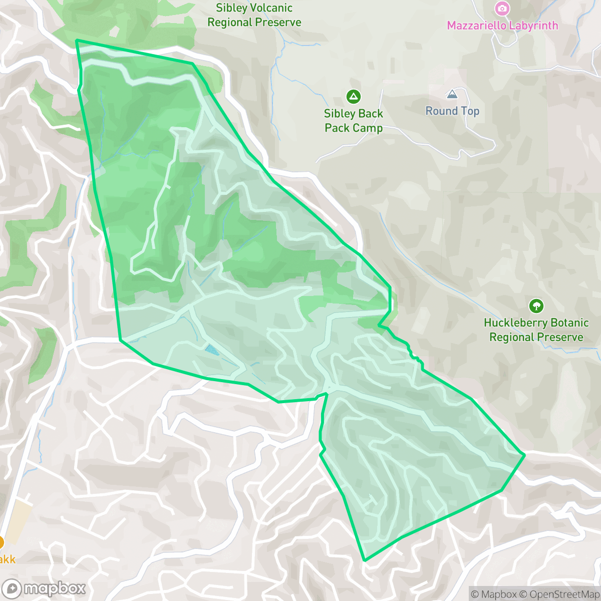 Map showing the location of Forestland, Oakland, CA