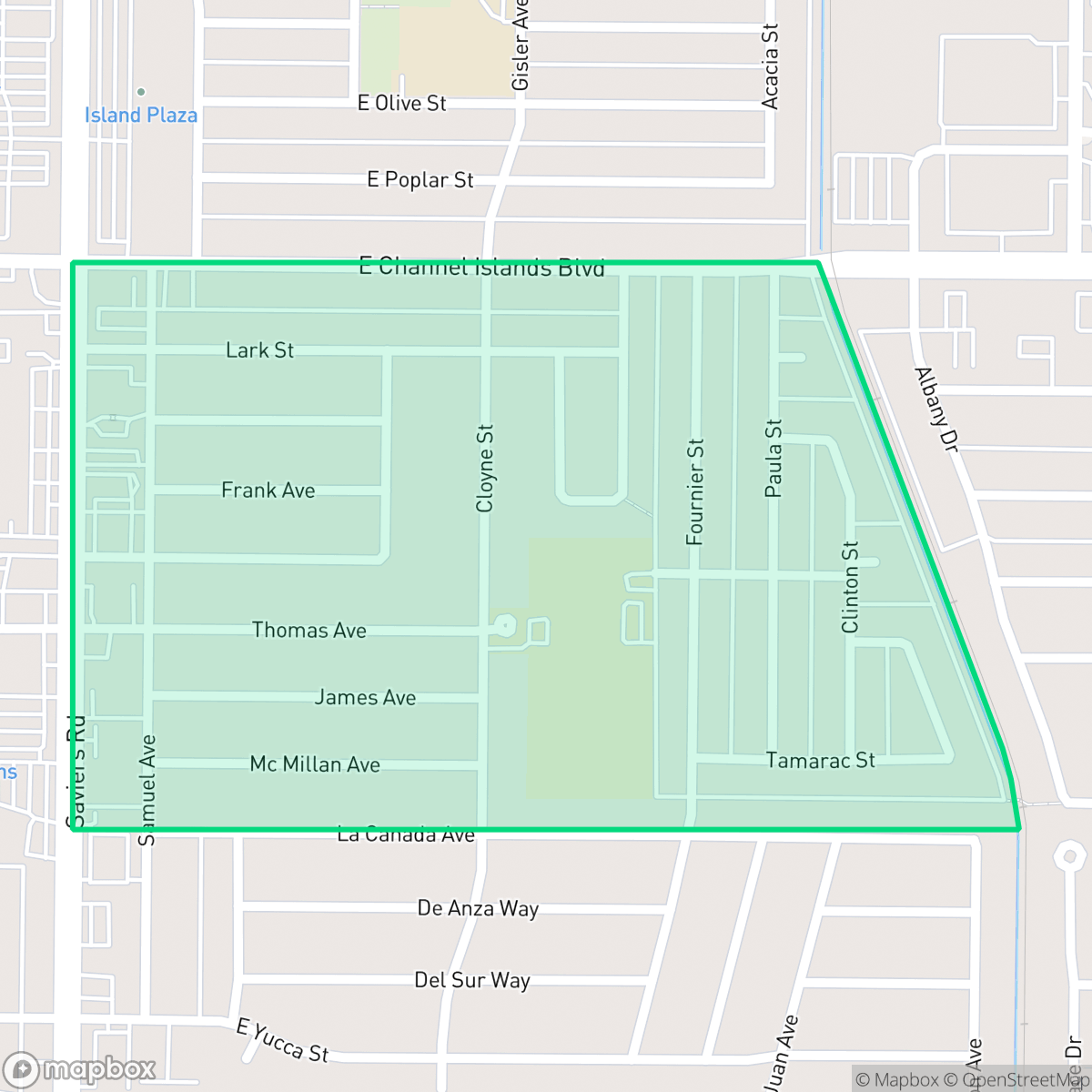 Map showing the location of Blackstock North, Oxnard, CA