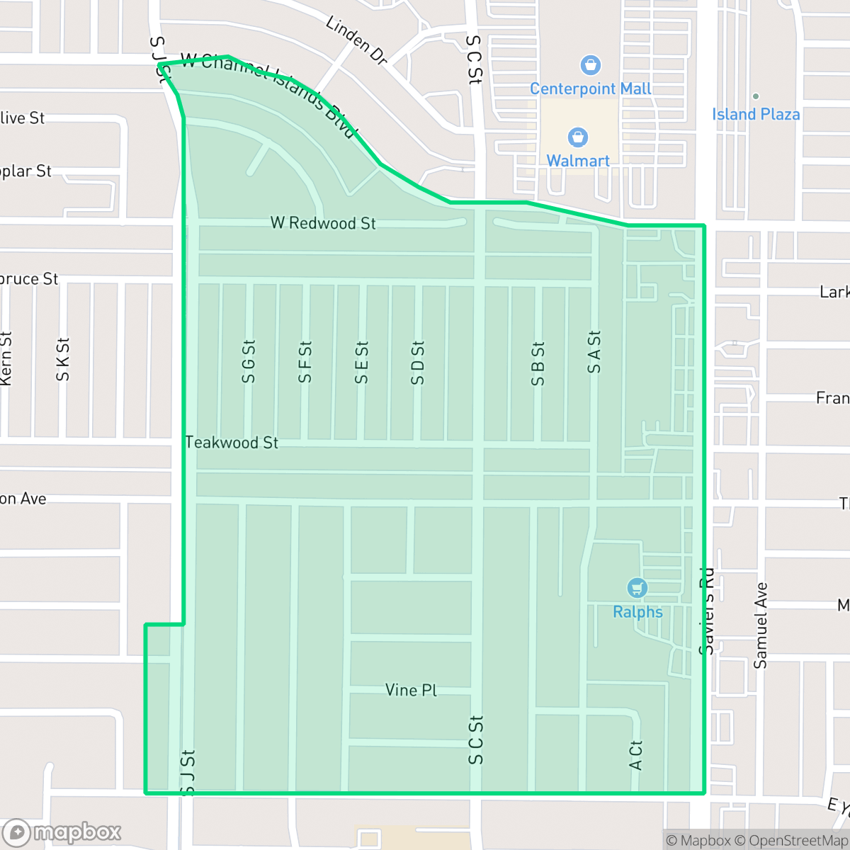 Map showing the location of Bryce Canyon North, Oxnard, CA