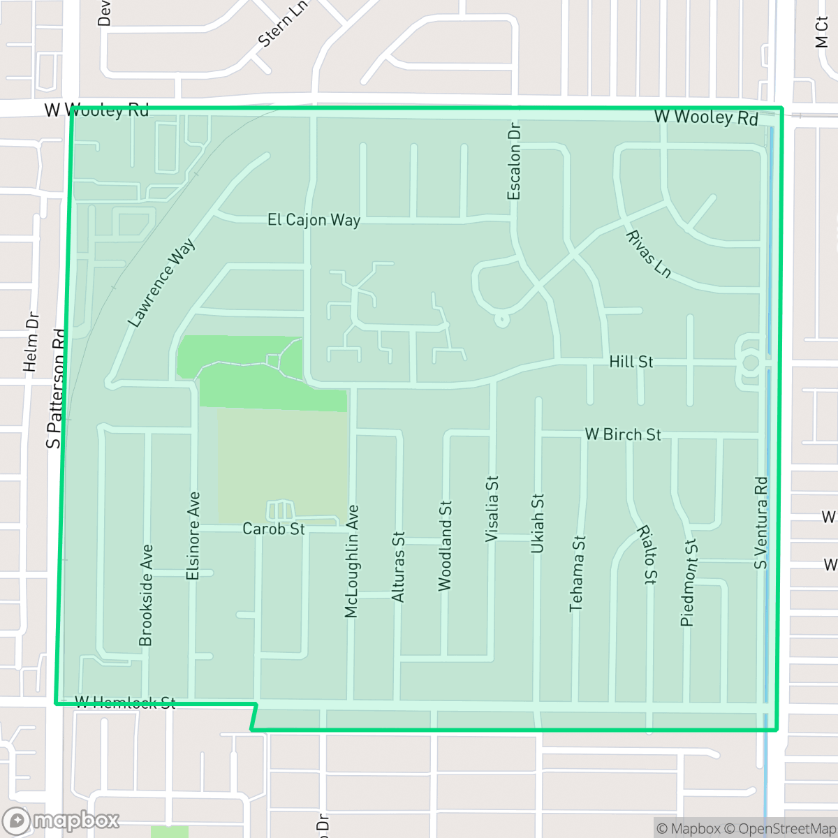 Map showing the location of Marina West, Oxnard, CA