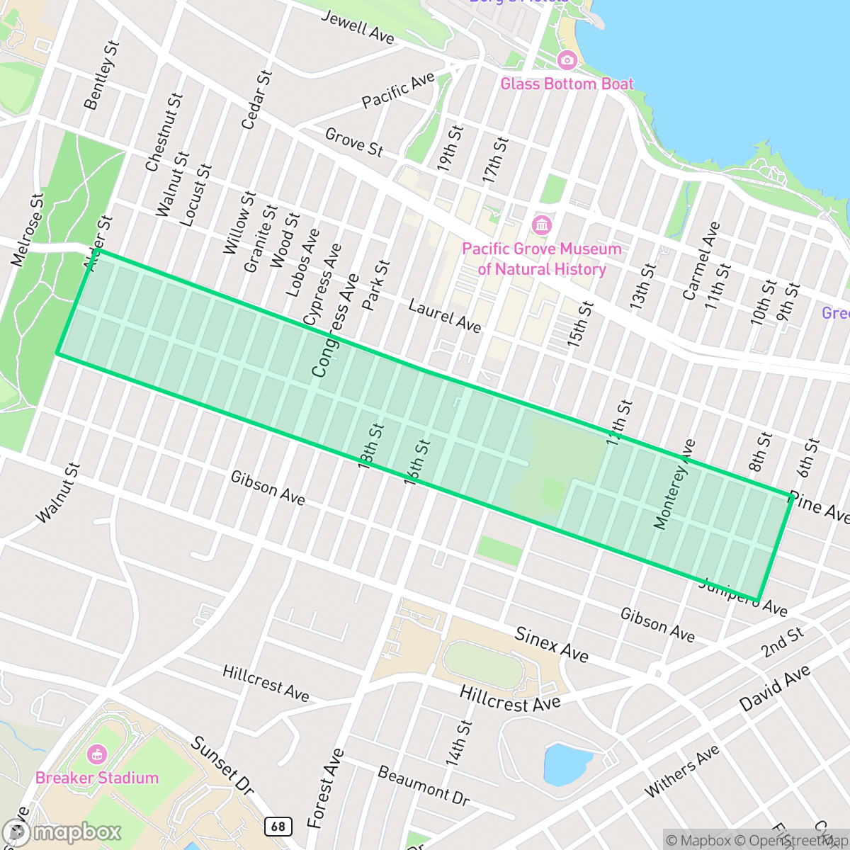Map showing the location of Third Addition, Pacific Grove, CA