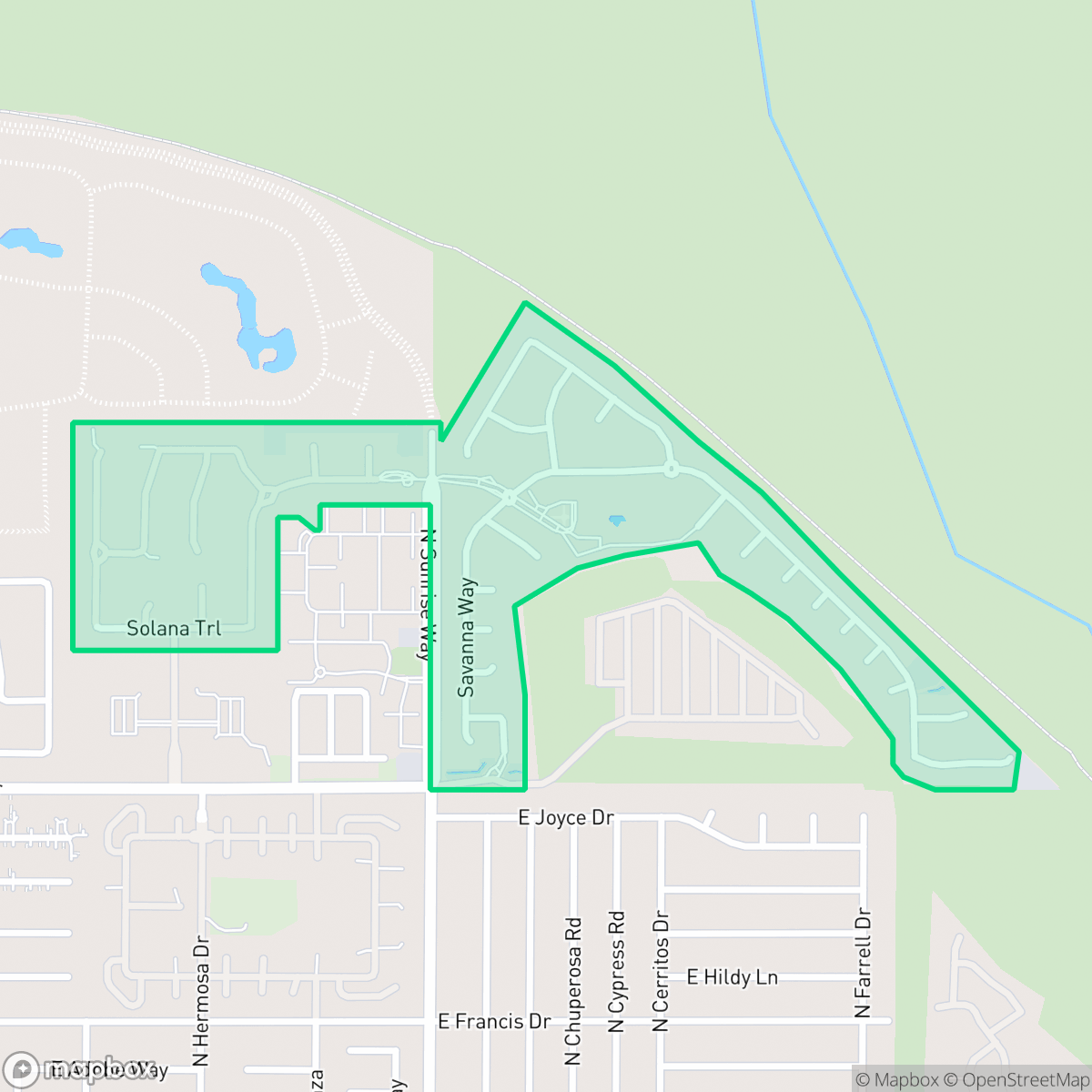 Map showing the location of Four Seasons, Palm Springs, CA
