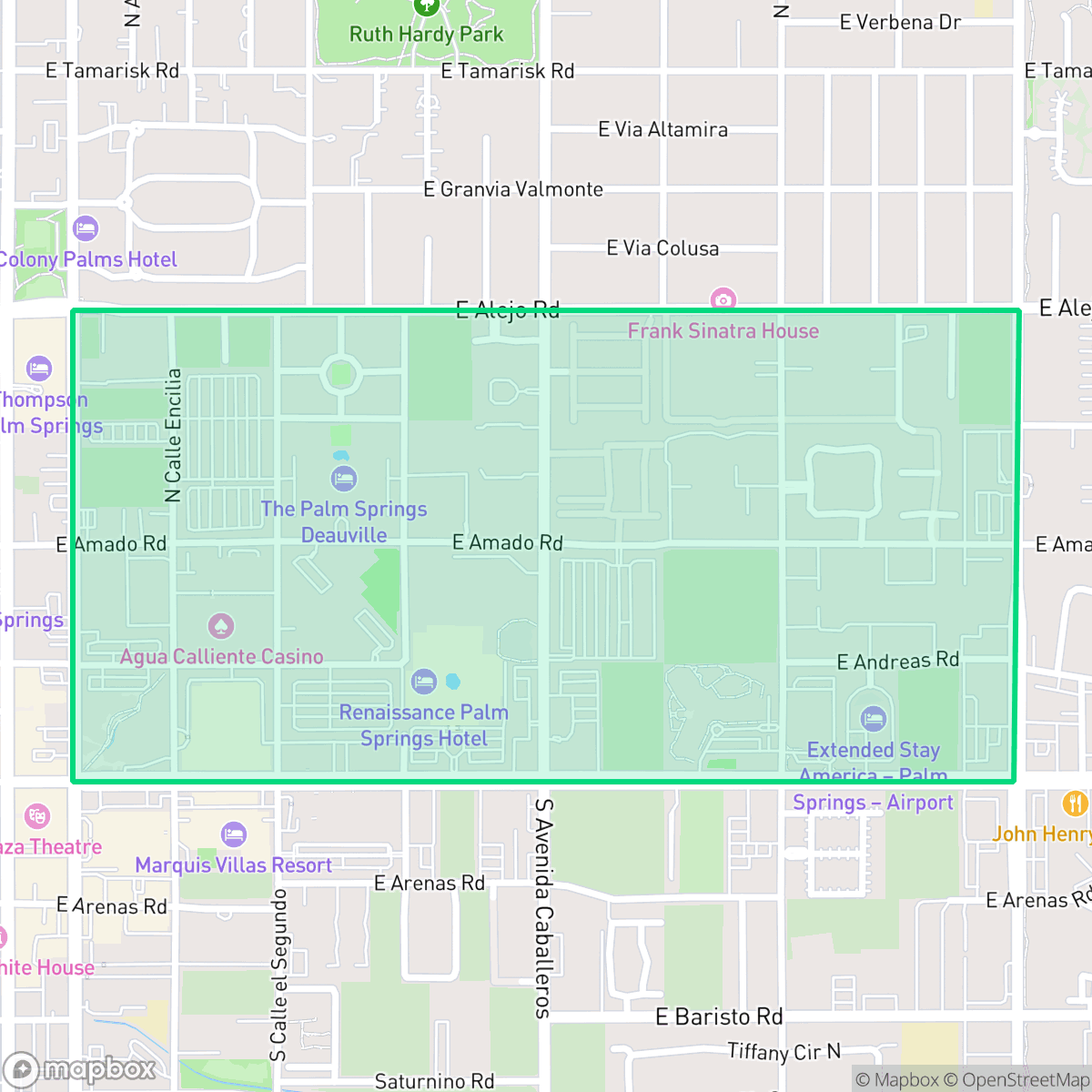 Map showing the location of Midtown, Palm Springs, CA