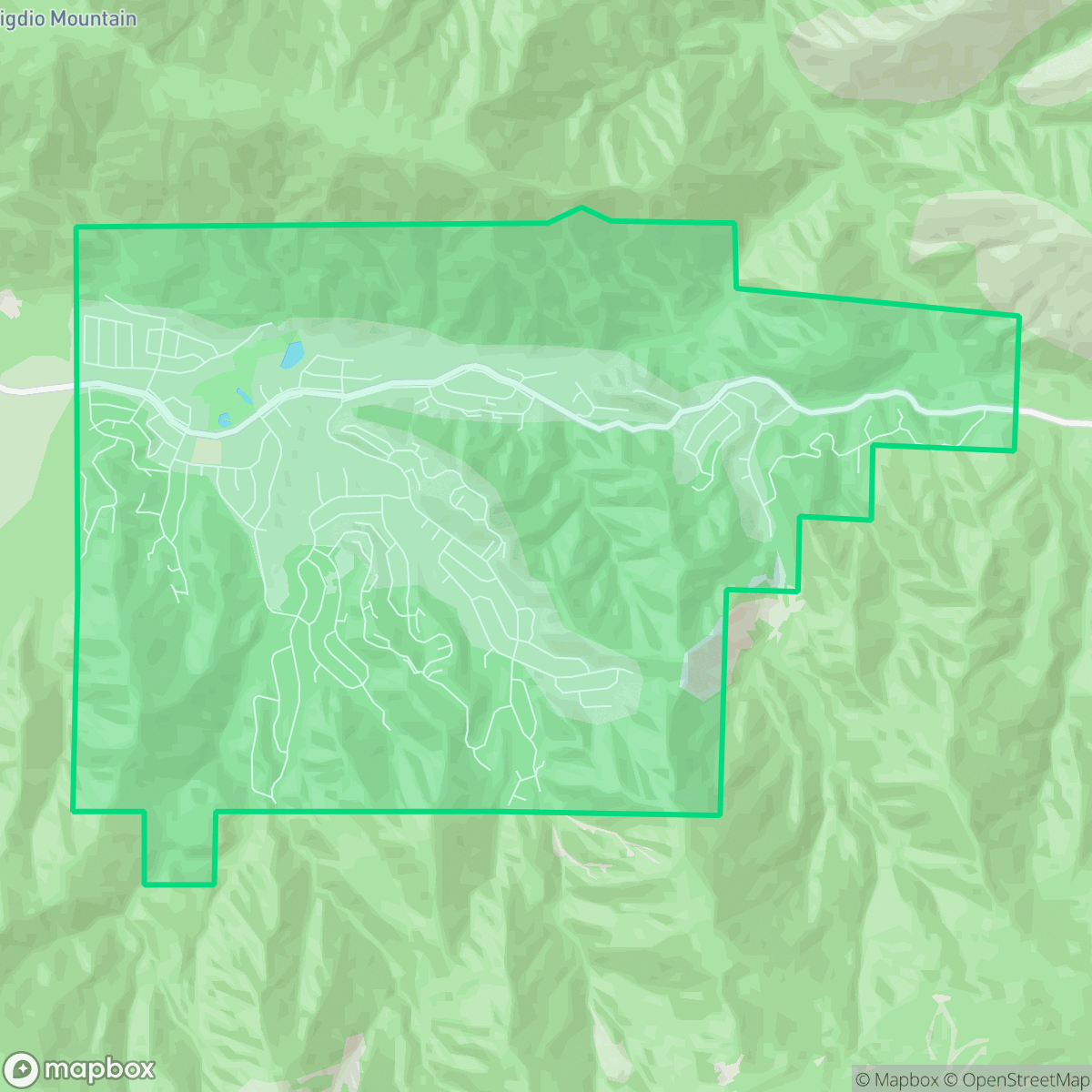Map showing the location of Pine Mountain Club, Pine Mountain Club, CA