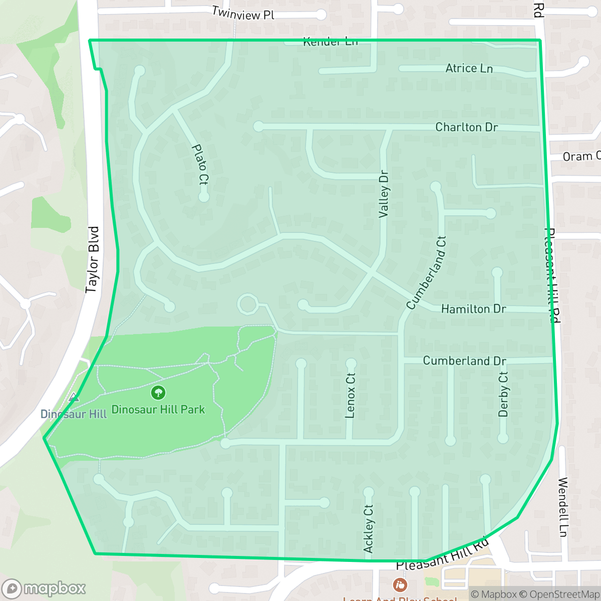 Map showing the location of Hillsdale, Pleasant Hill, CA
