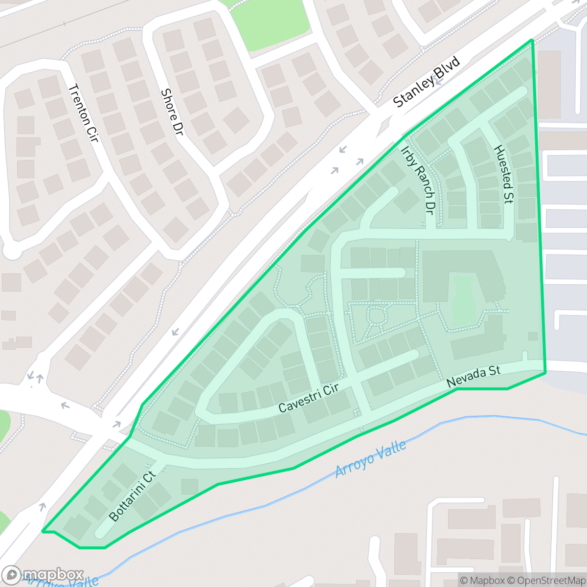 Map showing the location of Irby Ranch, Pleasanton, CA