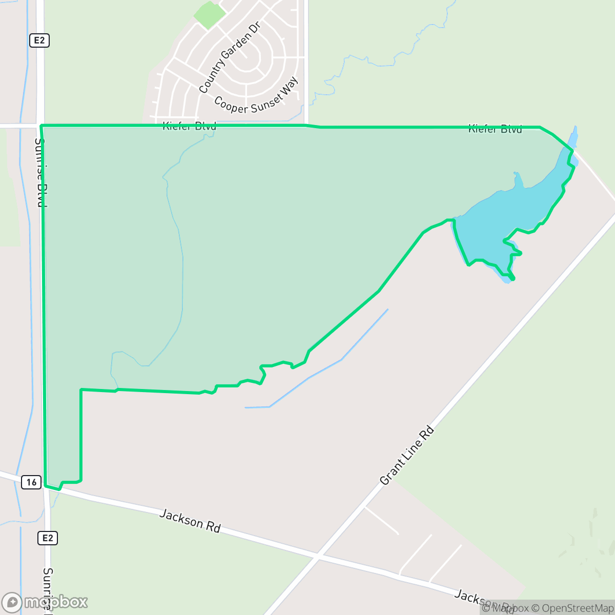 Map showing the location of Sunrise/Jackson, Rancho Cordova, CA