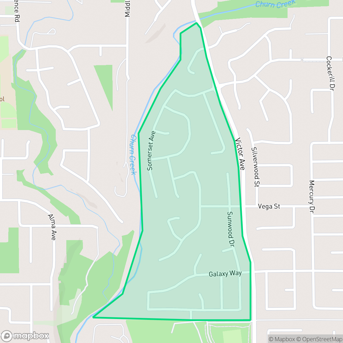 Map showing the location of Oak Haven, Redding, CA