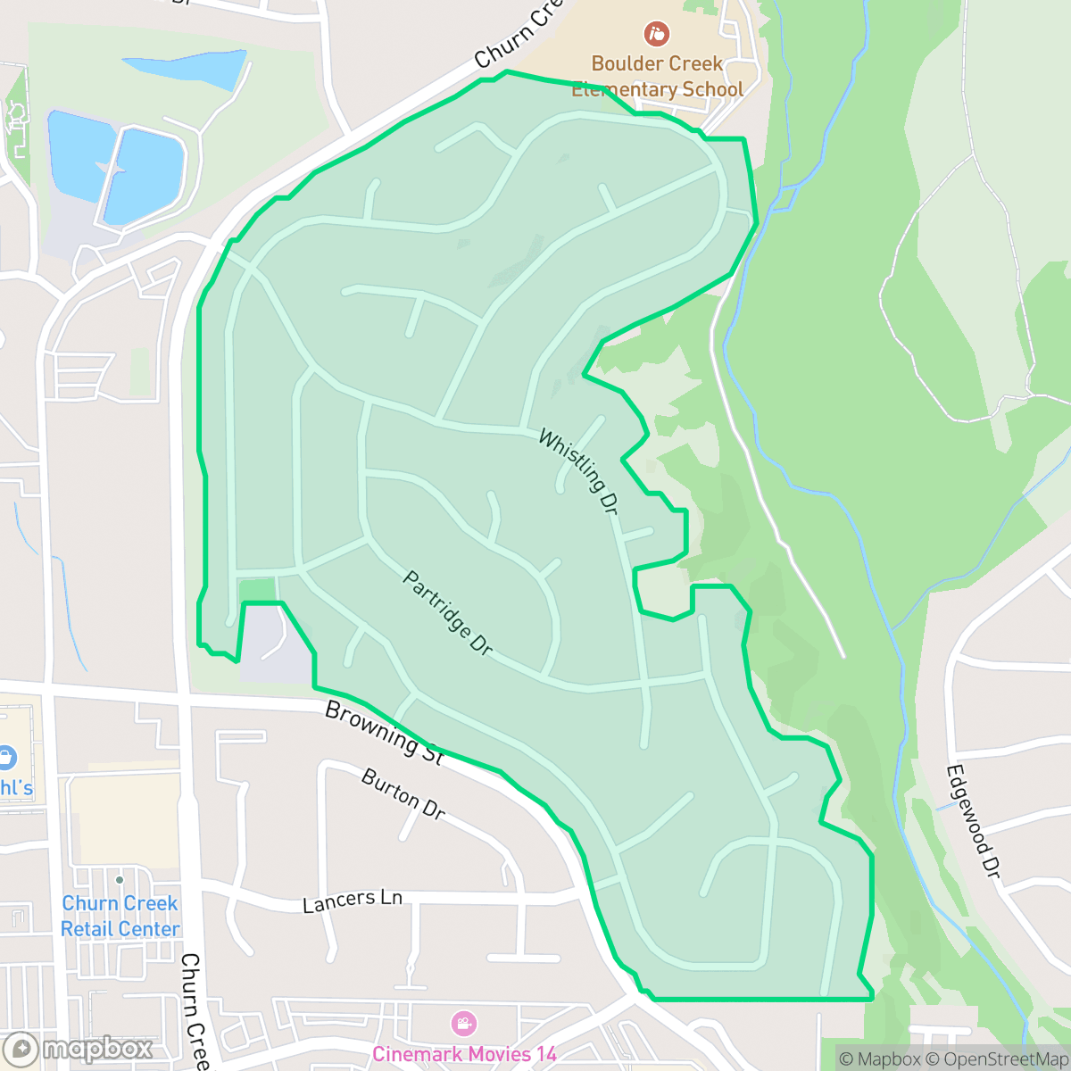 Map showing the location of Quail Ridge, Redding, CA
