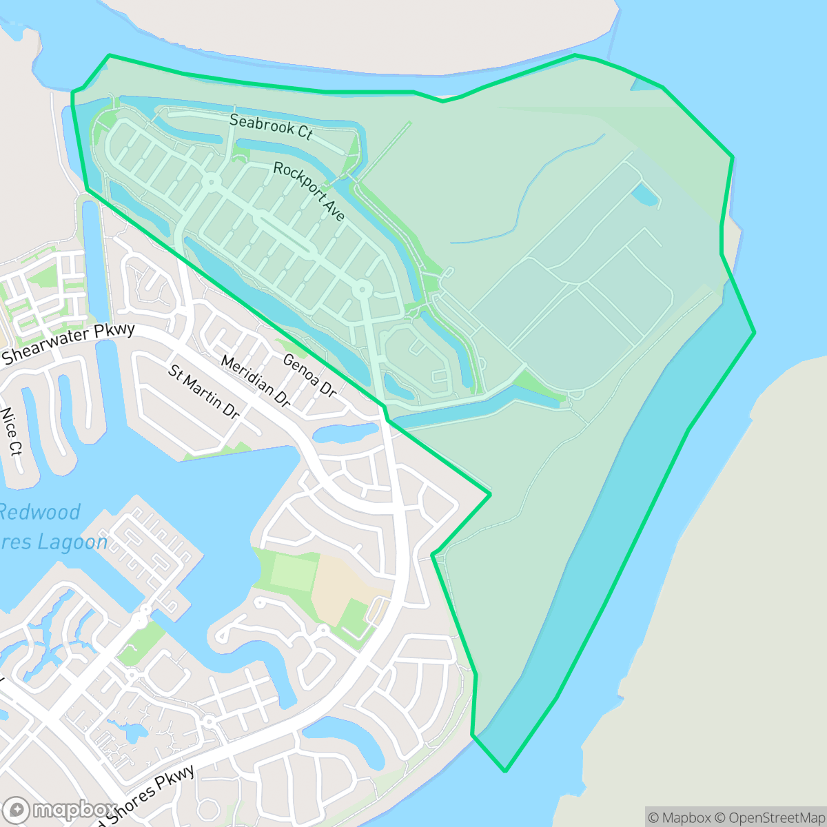 Map showing the location of Lido, Redwood City, CA