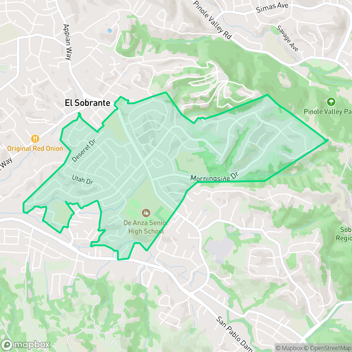 Map showing the location of May Valley, Richmond, CA