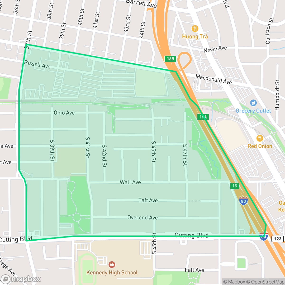 Map showing the location of Park Plaza, Richmond, CA