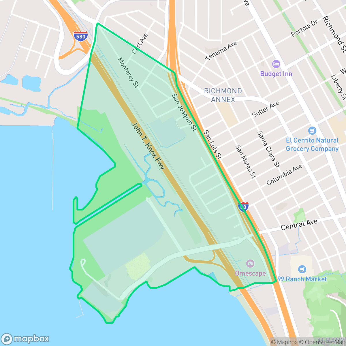 Map showing the location of Southwest Annex, Richmond, CA