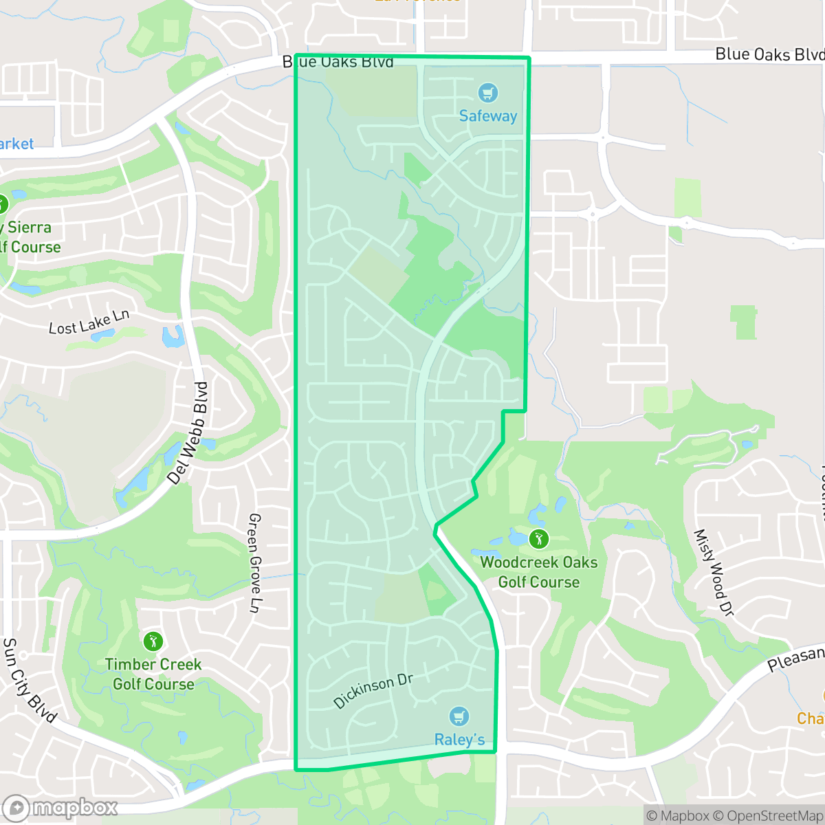 Map showing the location of Quail Glen, Roseville, CA