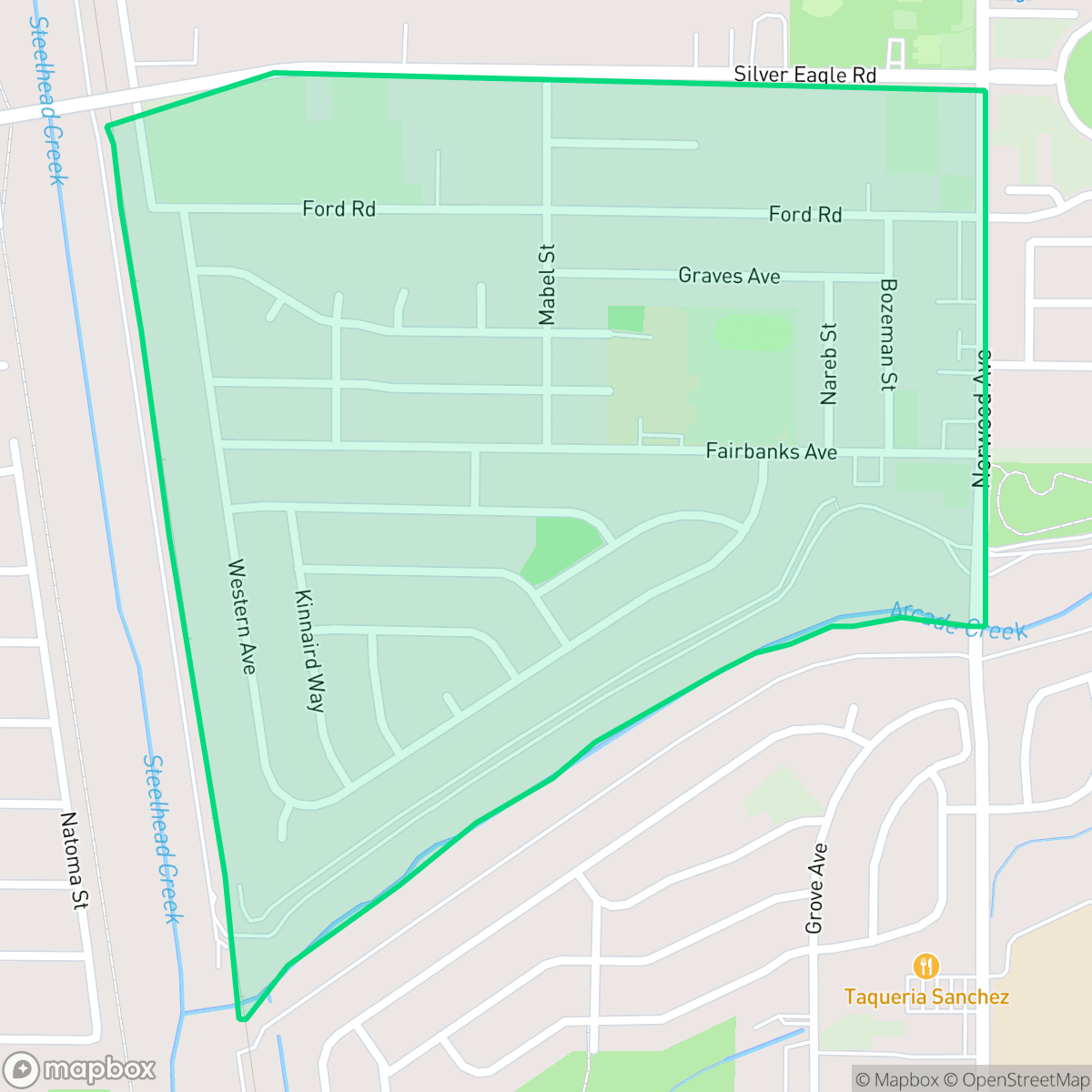Map showing the location of Strawberry Manor, Sacramento, CA