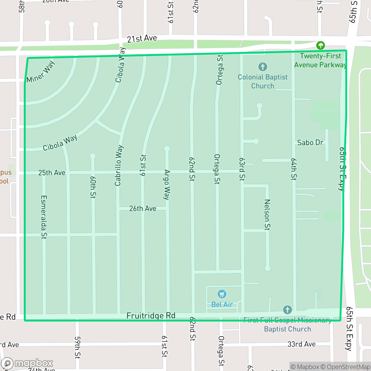Map showing the location of Tallac Village, Sacramento, CA