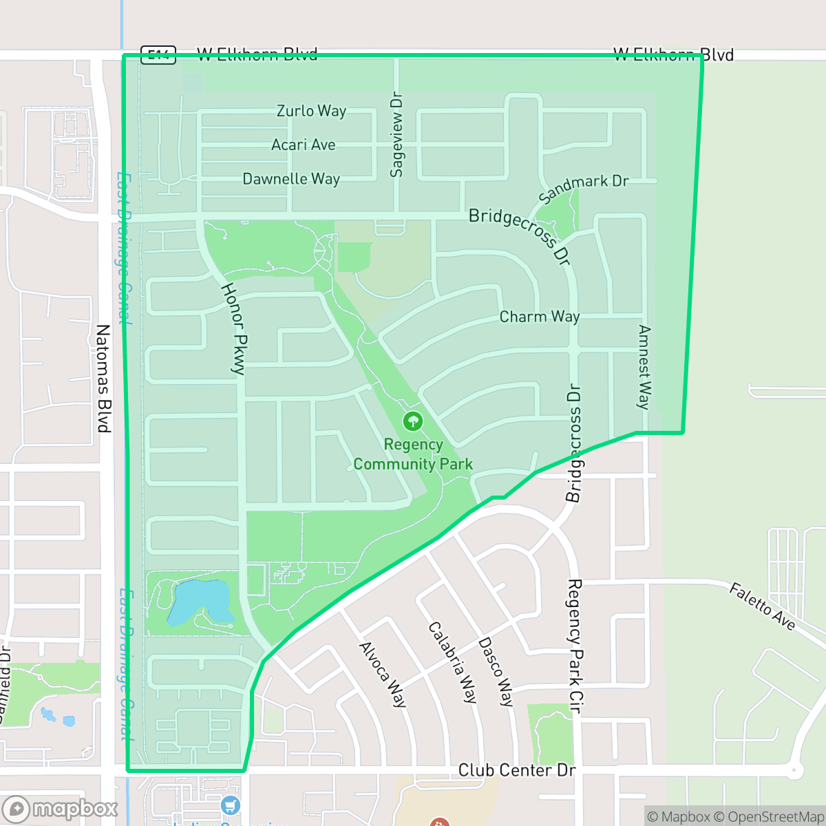 Map showing the location of Village 11, Sacramento, CA