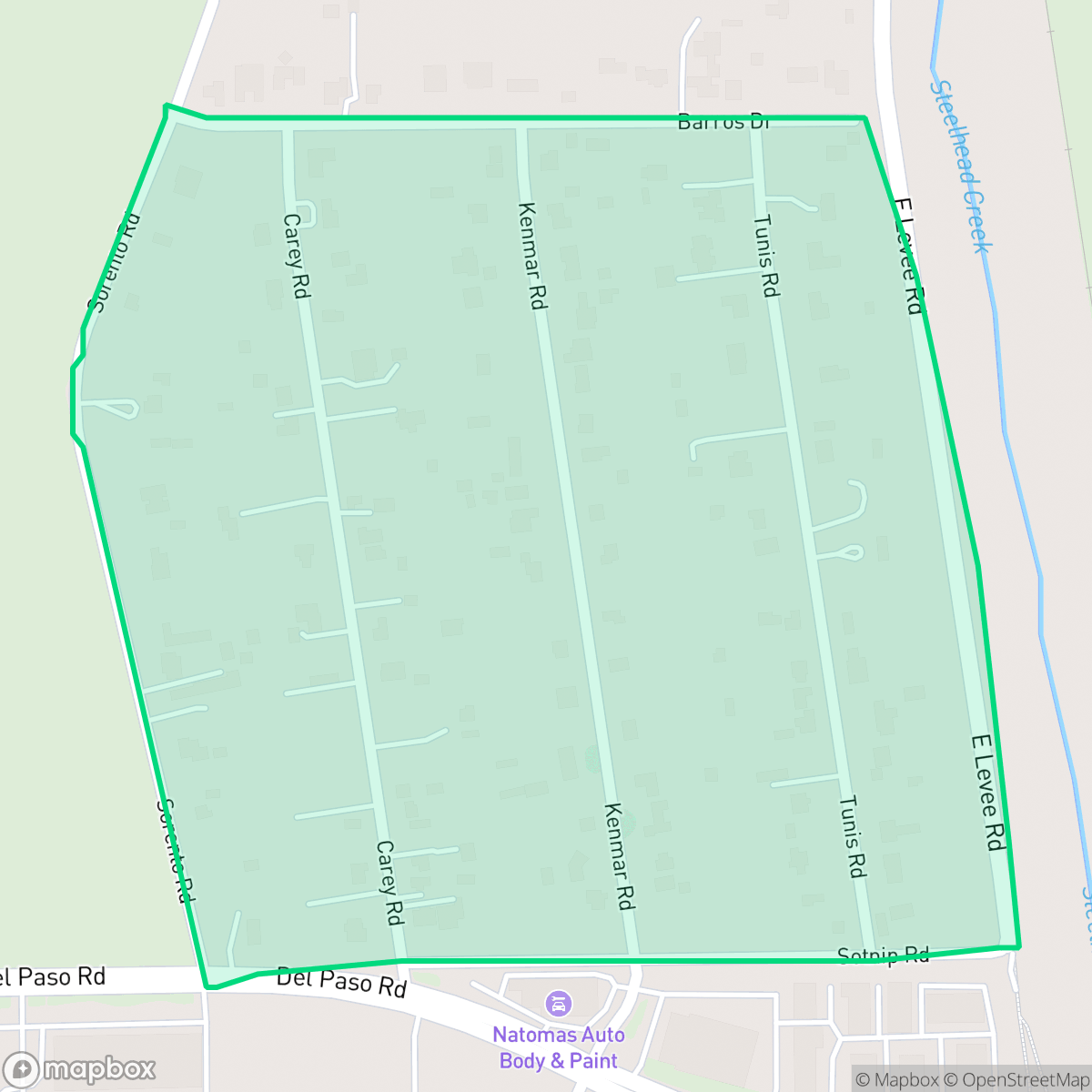 Map showing the location of Village 14, Sacramento, CA