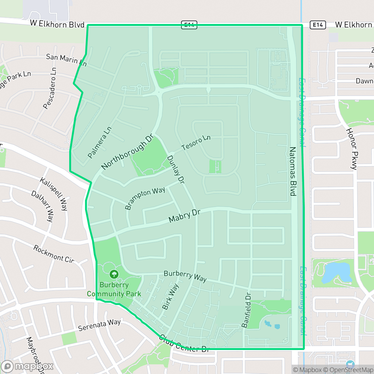 Map showing the location of Village 9, Sacramento, CA
