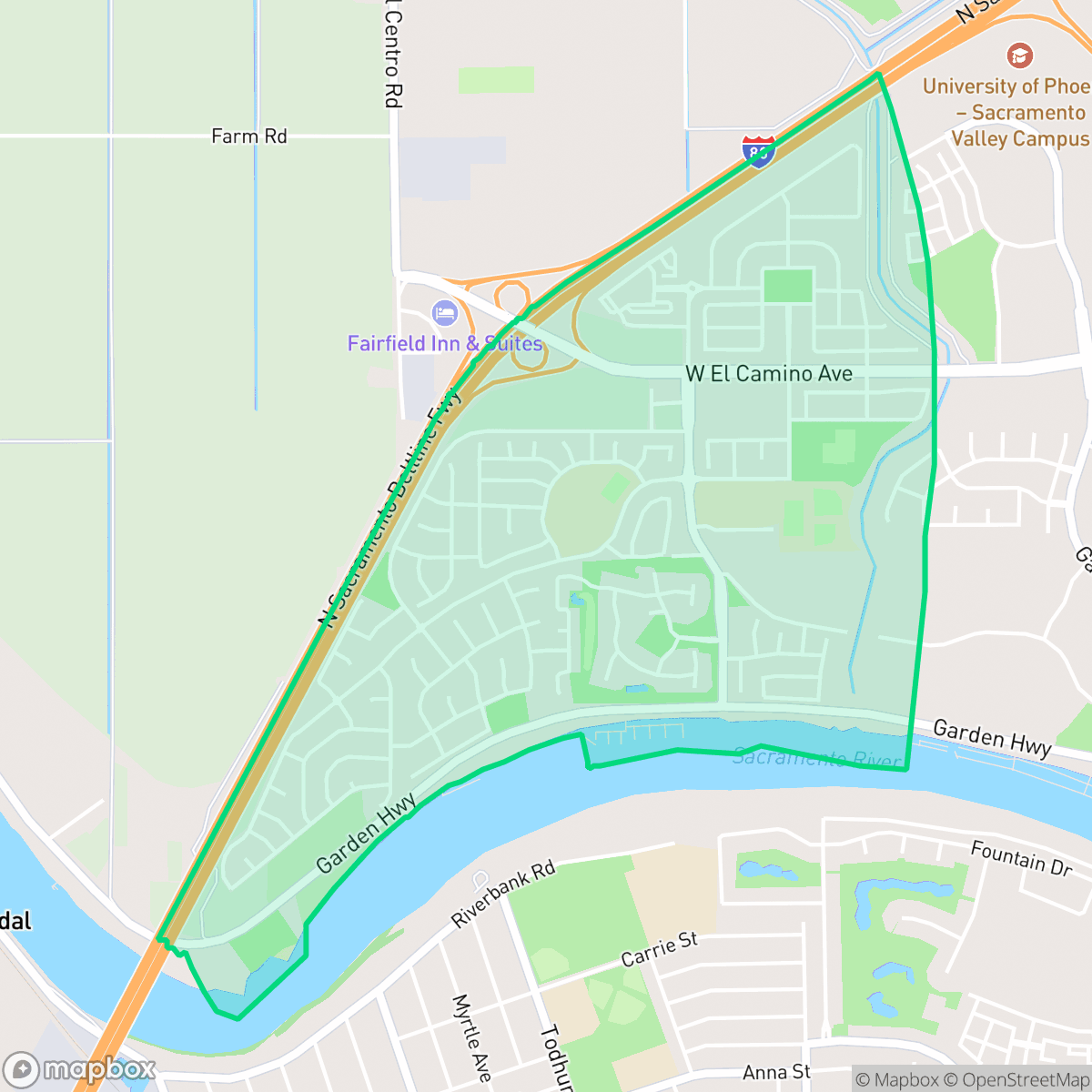 Map showing the location of Willowcreek, Sacramento, CA