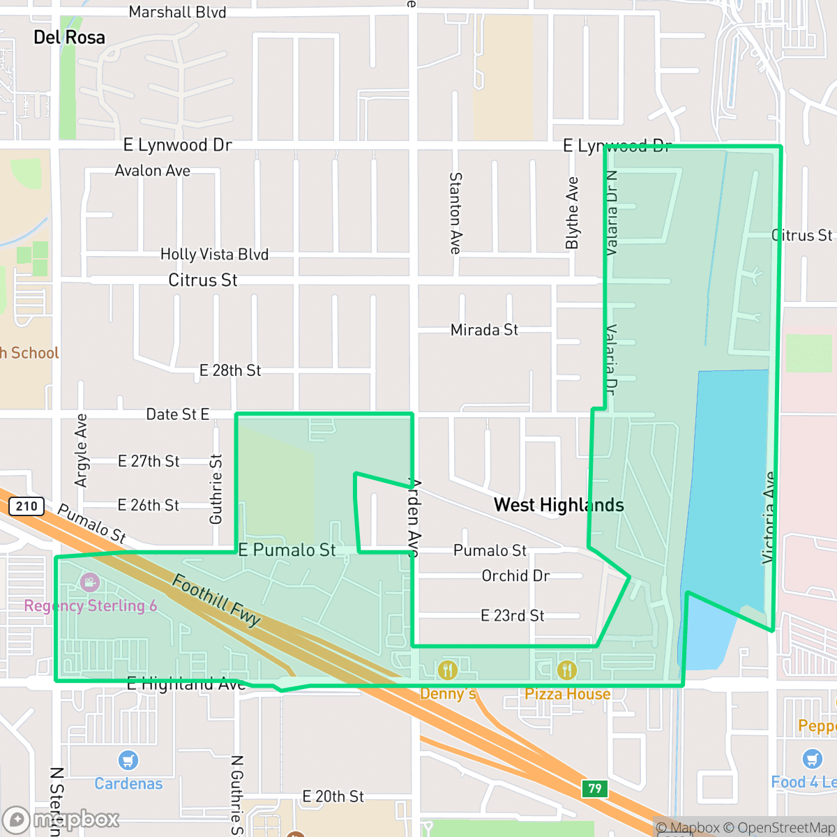 Map showing the location of Barton, San Bernardino, CA