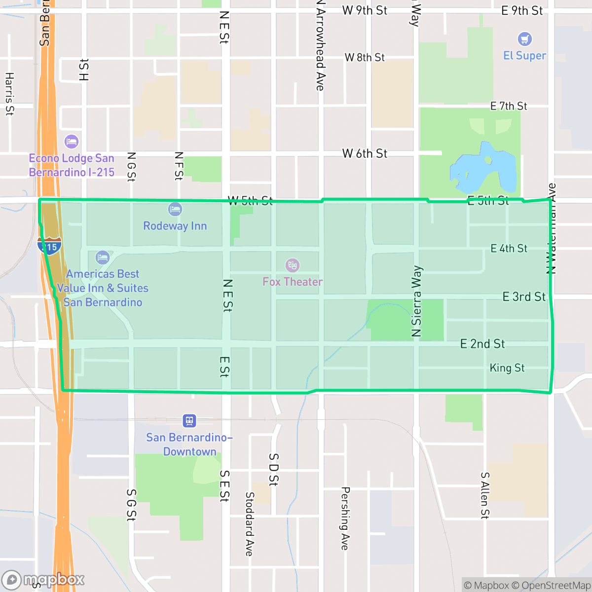Map showing the location of Carousel, San Bernardino, CA