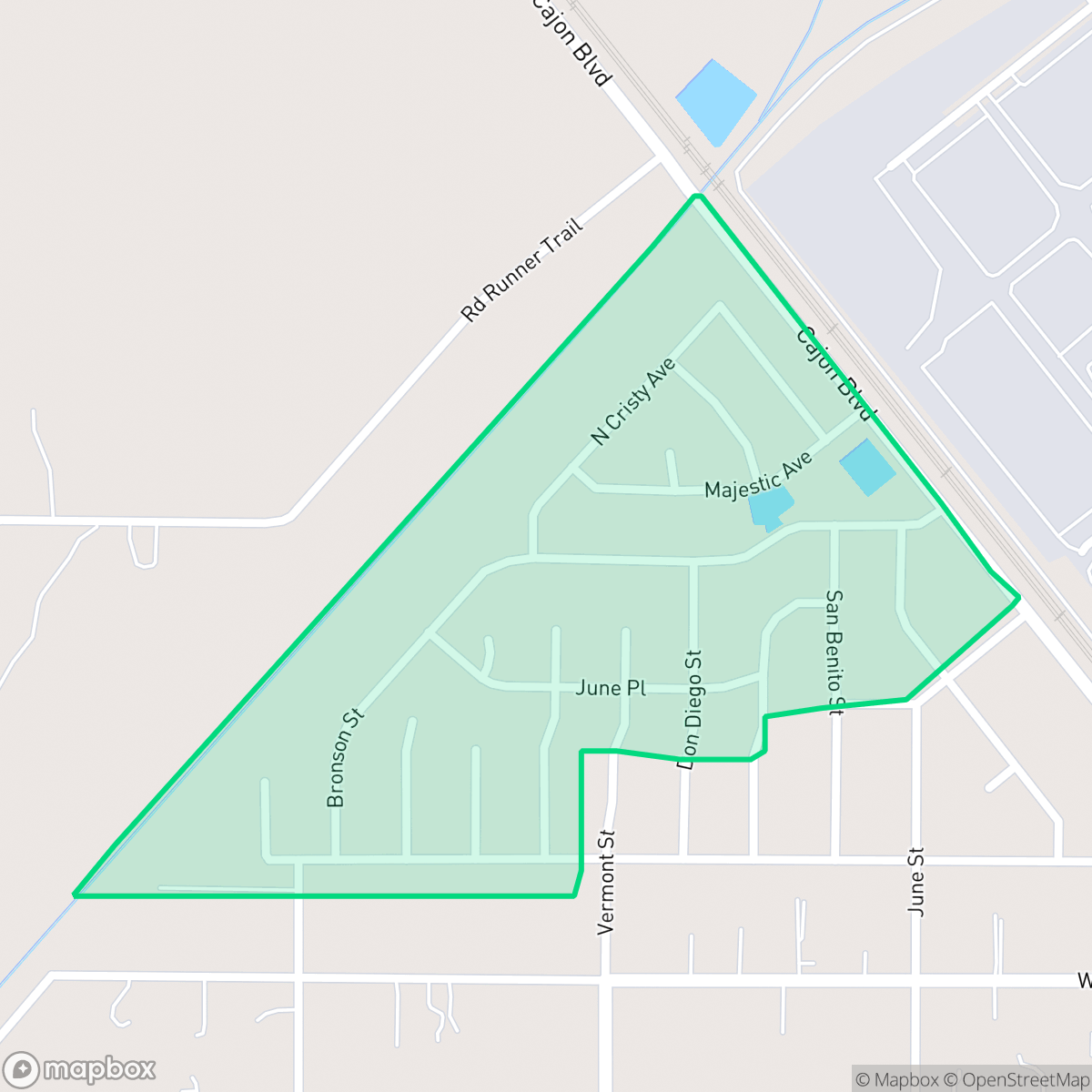 Map showing the location of Cimmeron, San Bernardino, CA