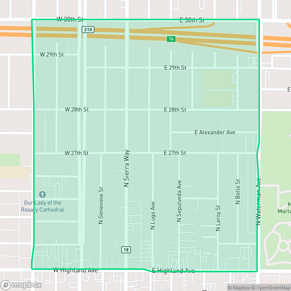 Map showing the location of Wilson, San Bernardino, CA