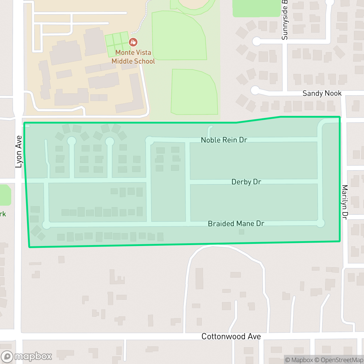 Map showing the location of Canterwood, San Jacinto, CA