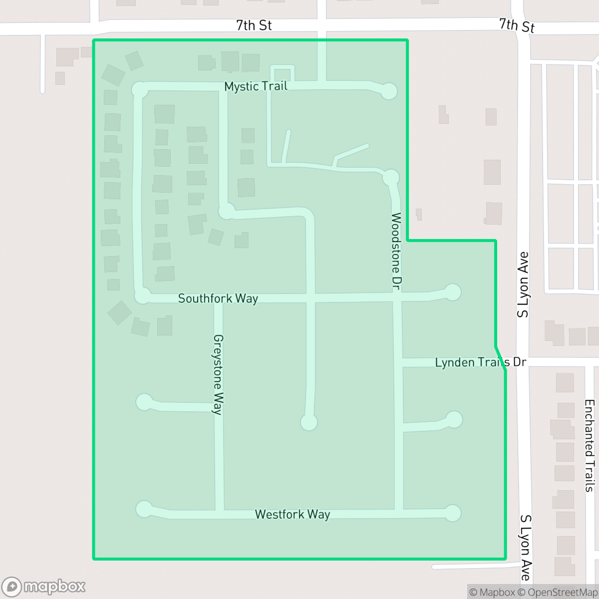 Map showing the location of Rancho Madrina, San Jacinto, CA