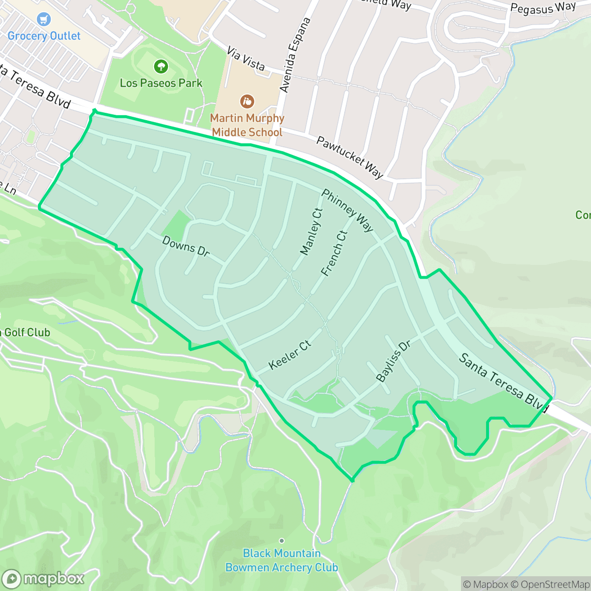 Map showing the location of Avenida Espana, San Jose, CA
