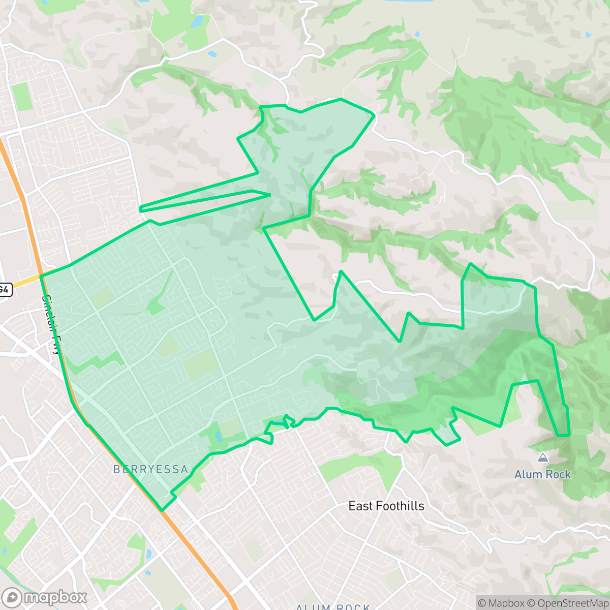 Map showing the location of Berryessa, San Jose, CA