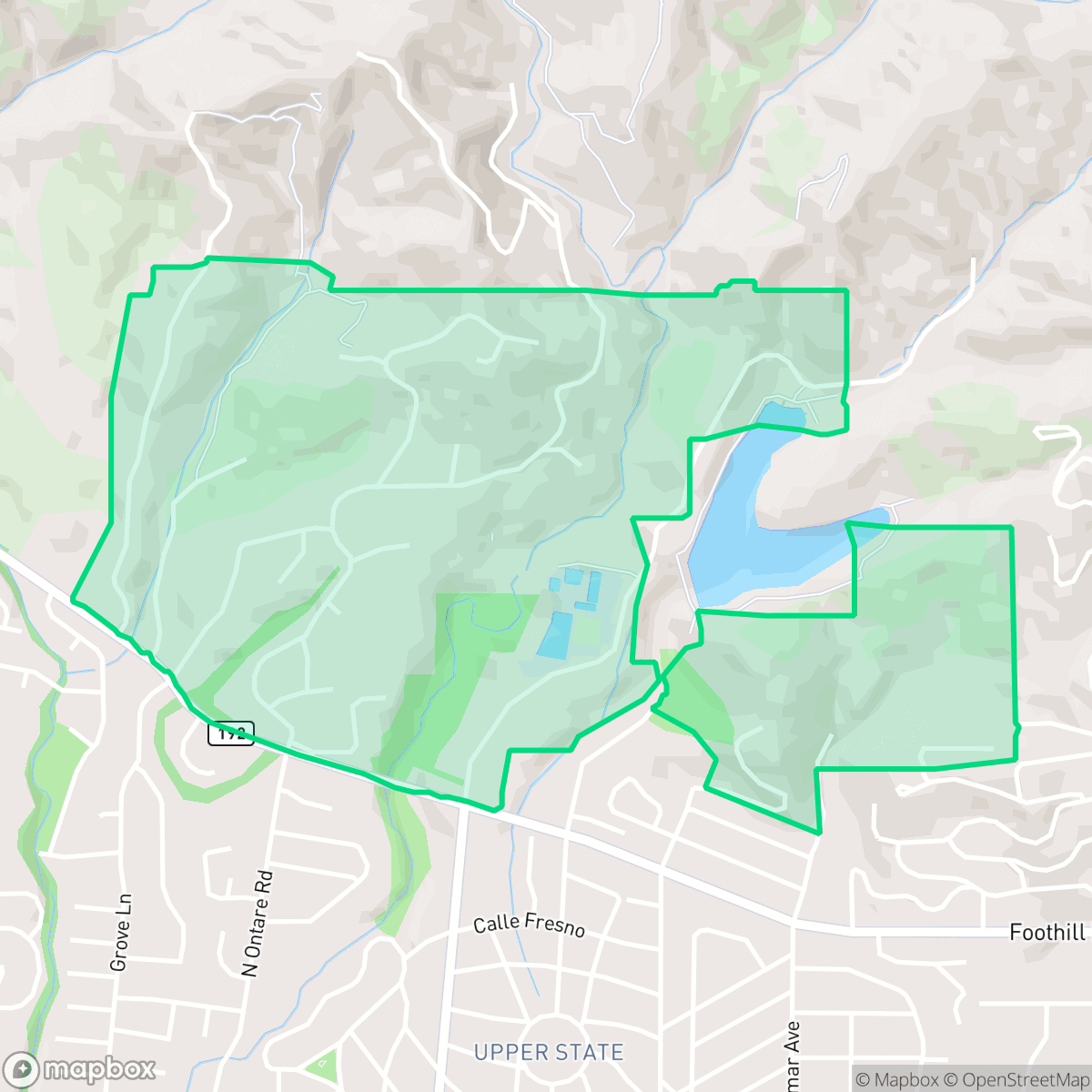 Map showing the location of Foothill, Santa Barbara, CA