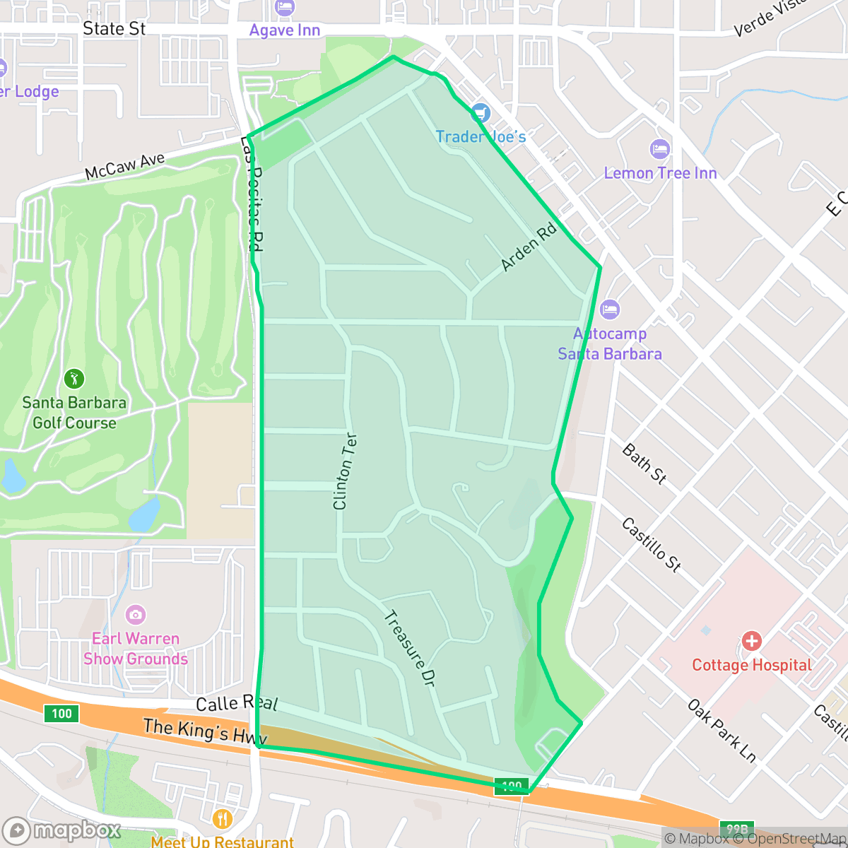 Map showing the location of Samarkand, Santa Barbara, CA