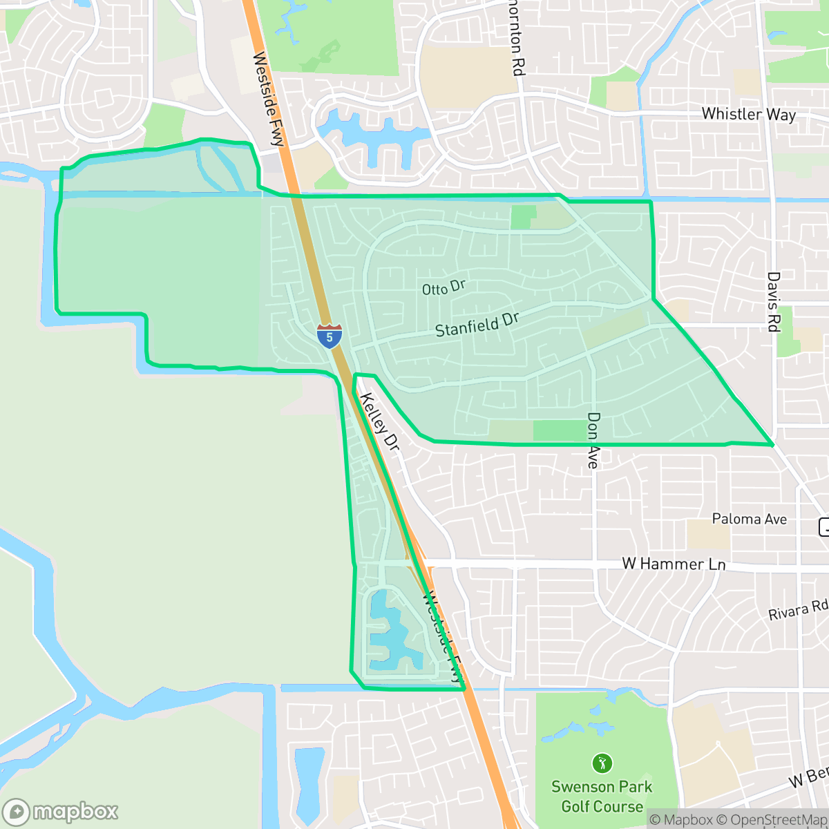 Map showing the location of Creekside - Wagner, Stockton, CA
