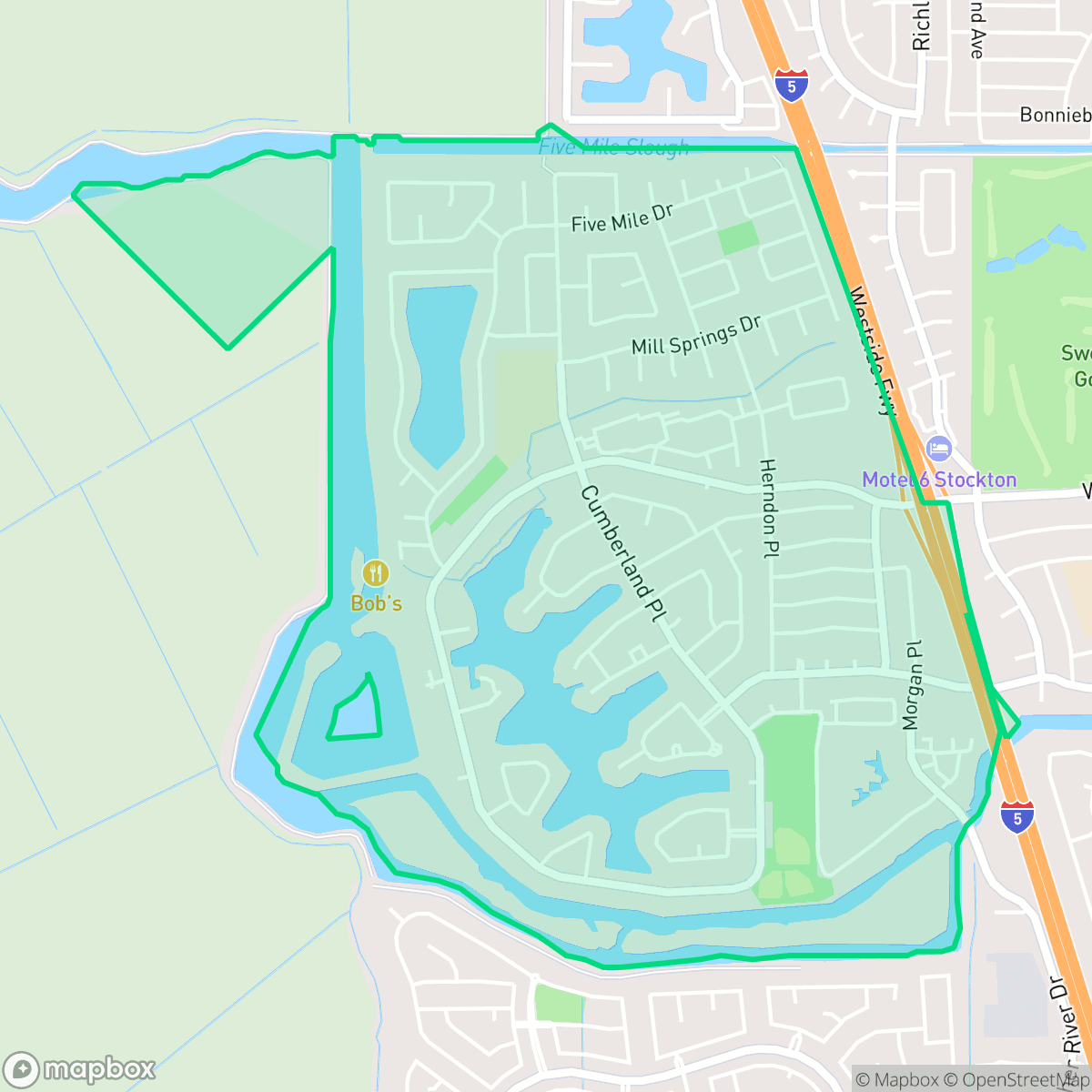 Map showing the location of Lincoln Village West, Stockton, CA
