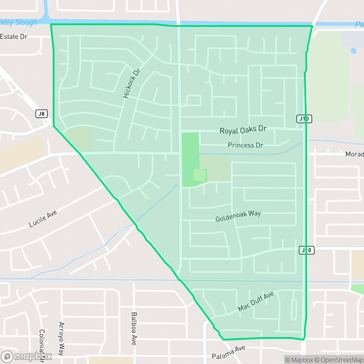 Map showing the location of Stonewood, Stockton, CA