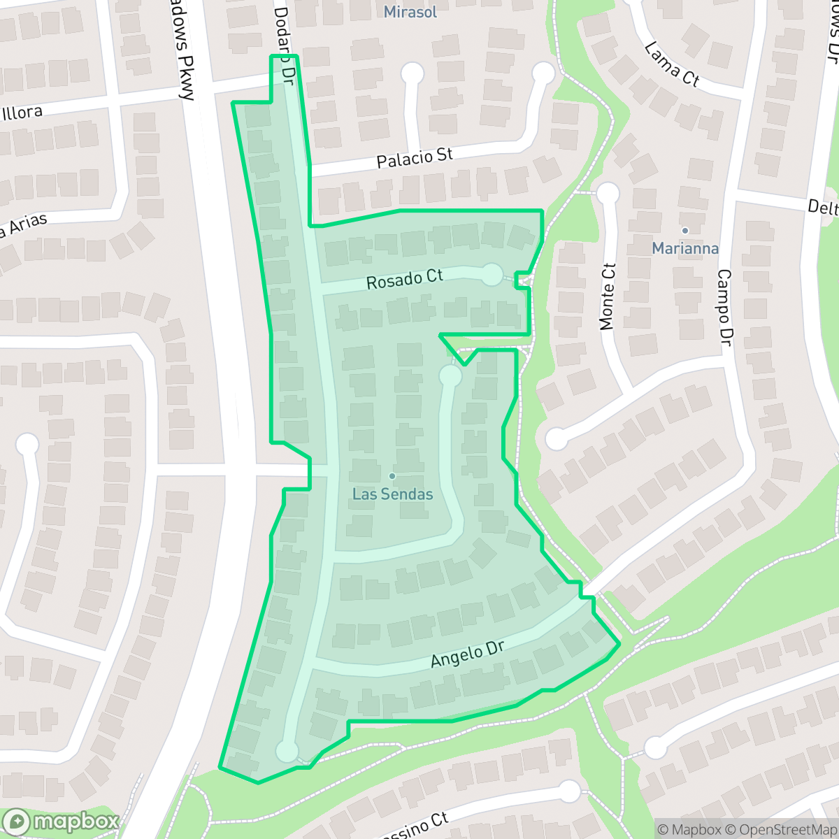 Map showing the location of Las Sendas, Temecula, CA