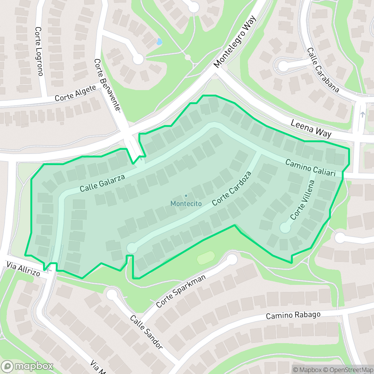 Map showing the location of Montecito, Temecula, CA