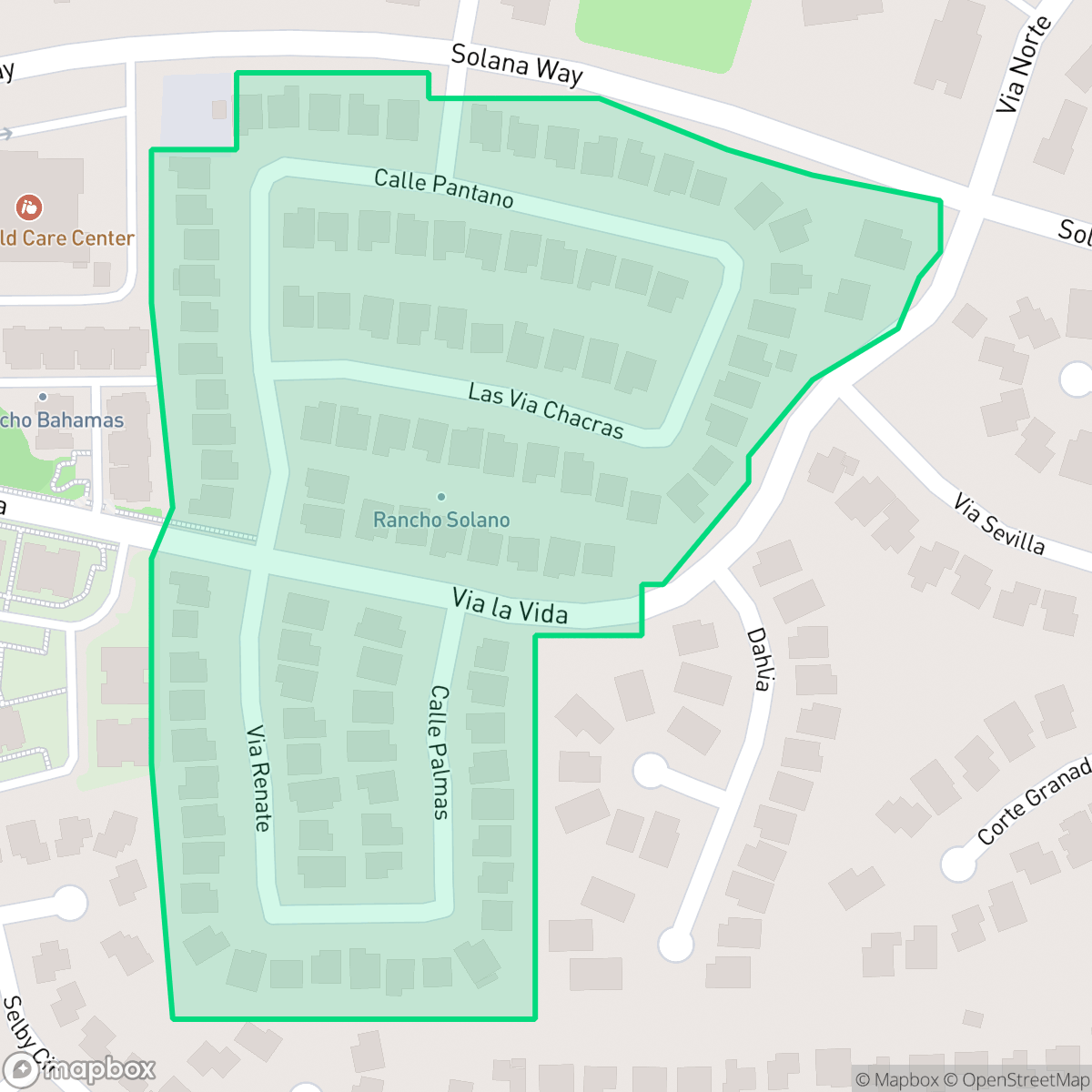 Map showing the location of Rancho Solano, Temecula, CA