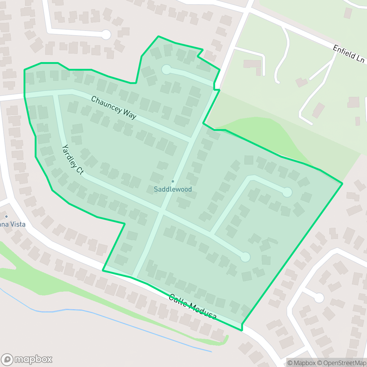 Map showing the location of Saddlewood, Temecula, CA
