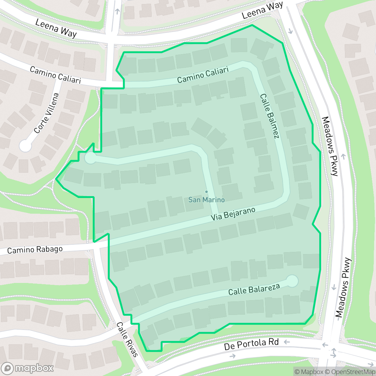 Map showing the location of San Marino, Temecula, CA