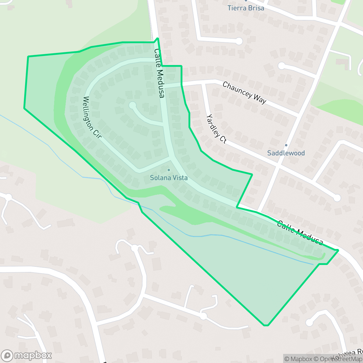 Map showing the location of Solana Vista, Temecula, CA