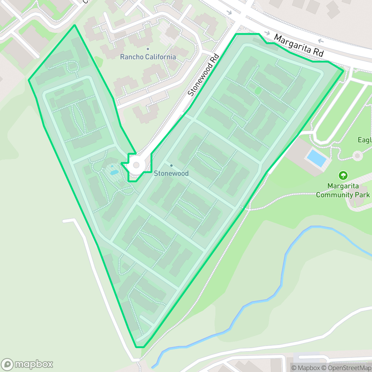 Map showing the location of Stonewood, Temecula, CA