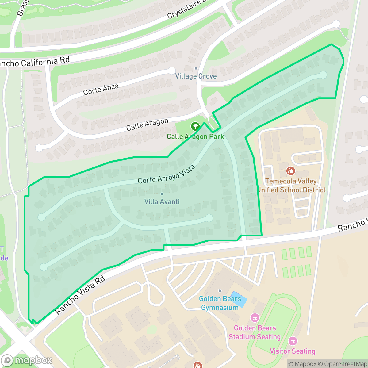 Map showing the location of Villa Avanti, Temecula, CA