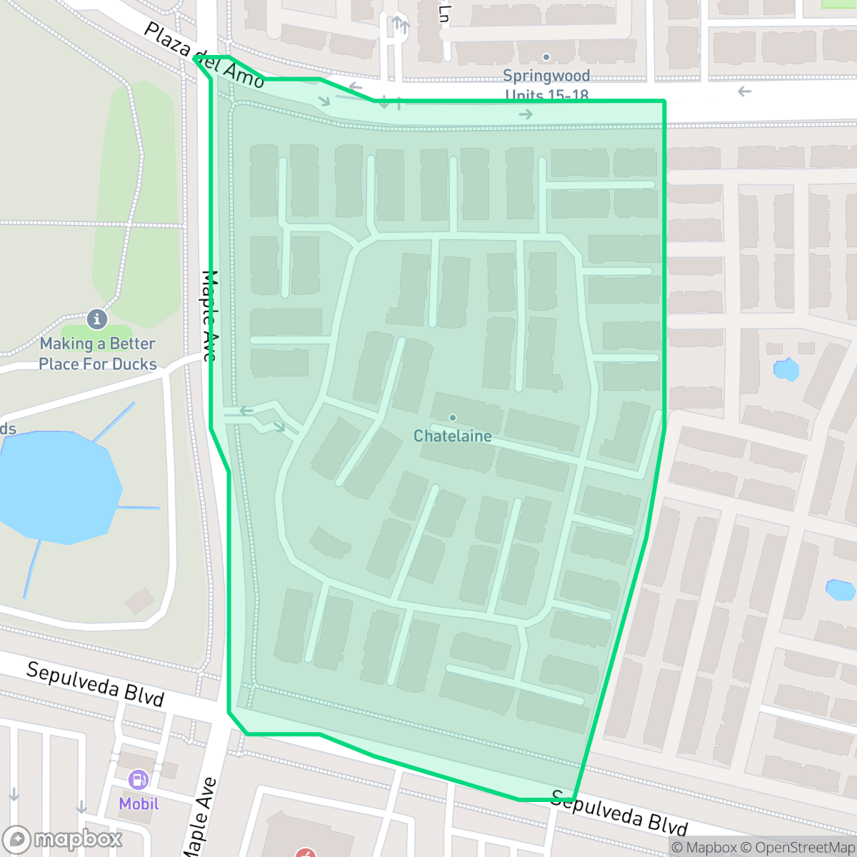 Map showing the location of Chatelaine, Torrance, CA