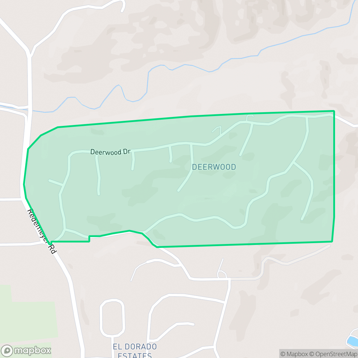 Map showing the location of Deerwood, Ukiah, CA