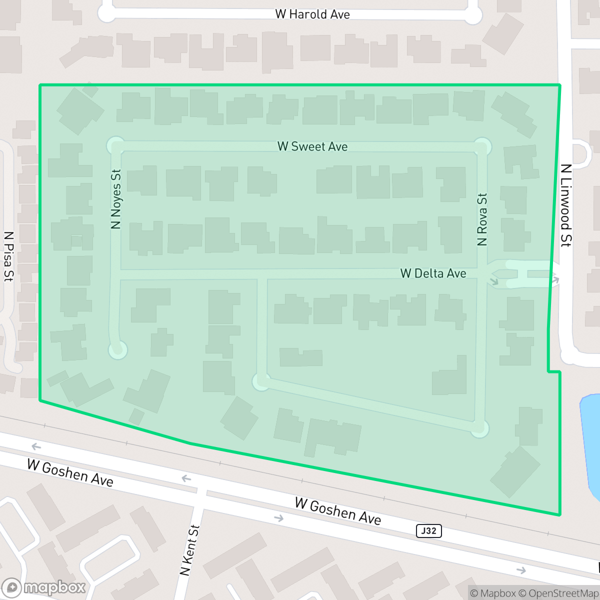 Map showing the location of Cobblestone Estates II, Visalia, CA