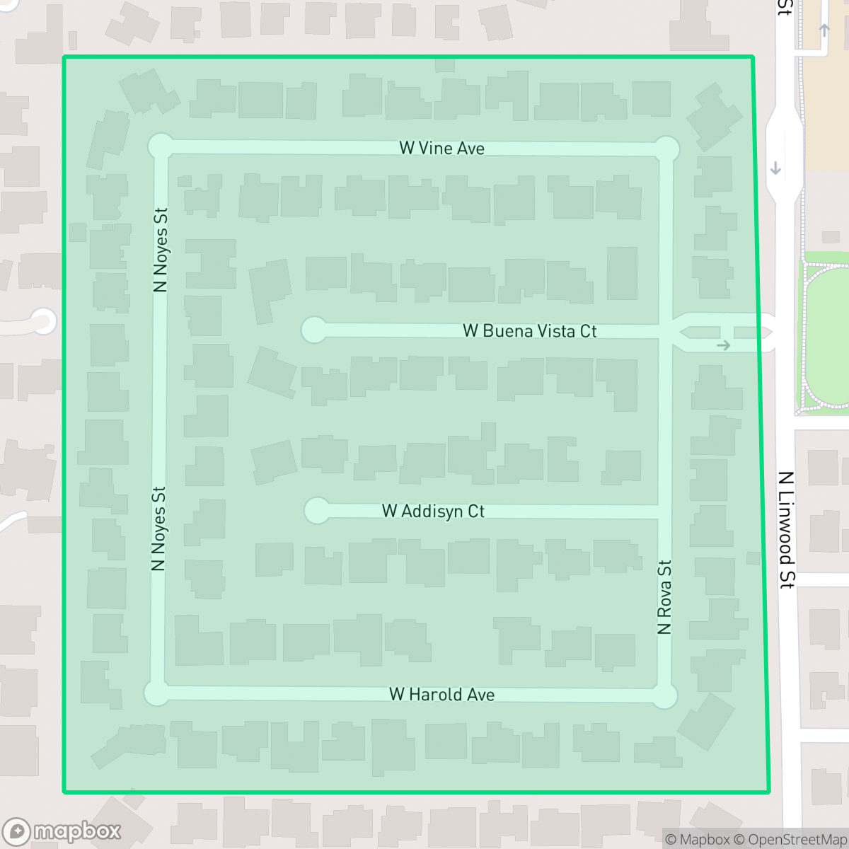 Map showing the location of Cobblestone Estates, Visalia, CA