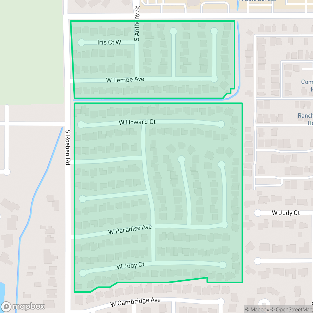 Map showing the location of Copper Creek, Visalia, CA